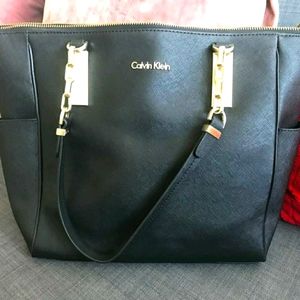 LEATHER CALVINK KLEIN TOTE